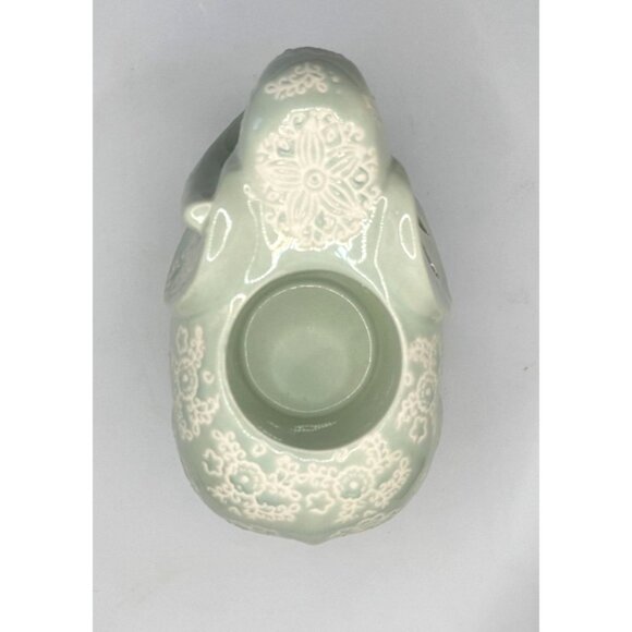 Ceramic Elephant-Shaped Succulent Holder With Intricate Floral Patterns - Picture 9 of 12